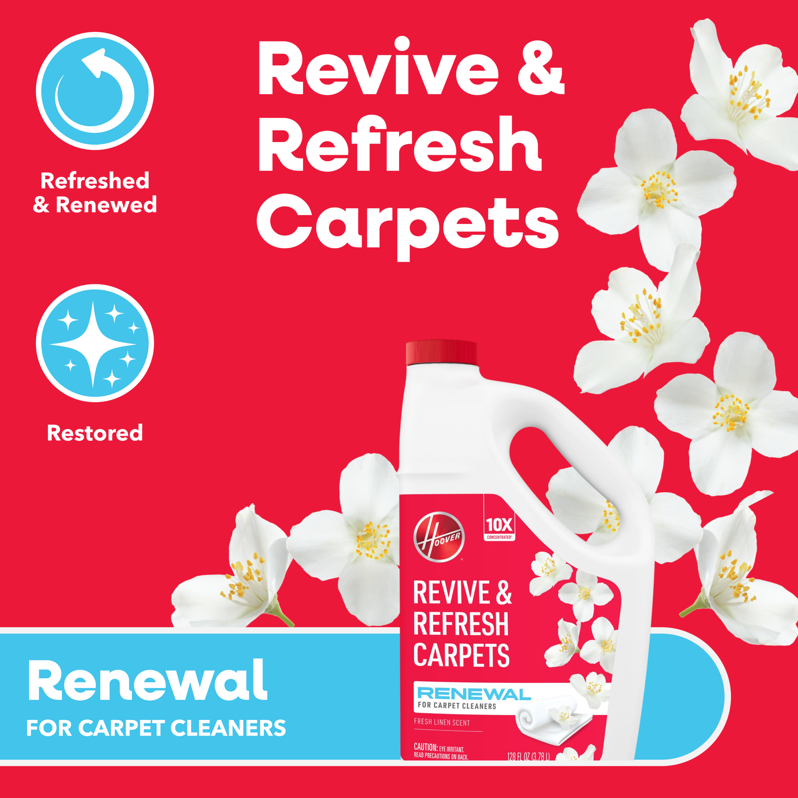 Hoover Renewal Carpet Cleaner Solution 128oz - Image 2
