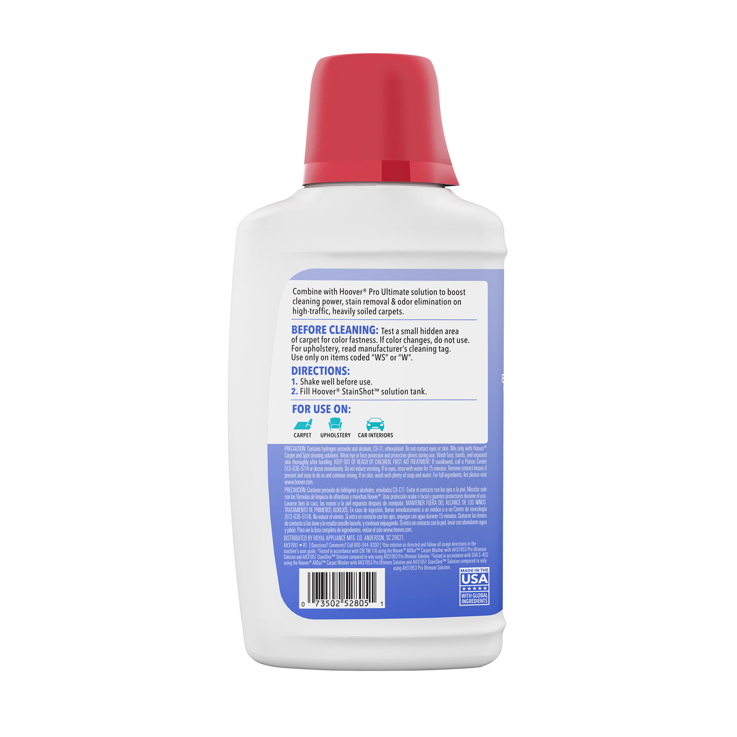 Hoover StainShot OXY Booster Carpet Cleaner Solution 32oz - Image 6