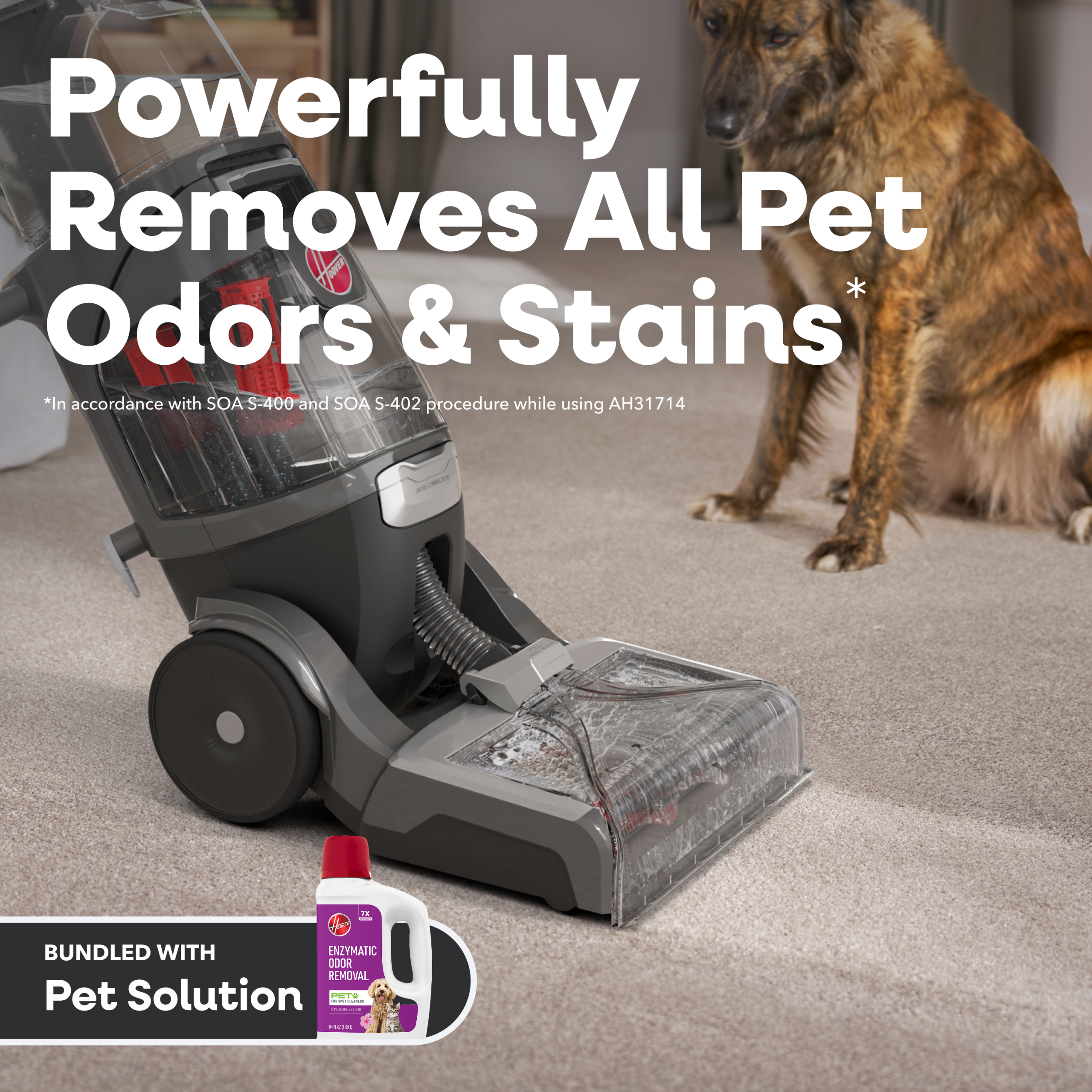 Hoover SmartWash Pet XL Carpet Cleaner & Hoover Oxy Pet Carpet Cleaner 50oz Bundle - Image 2
