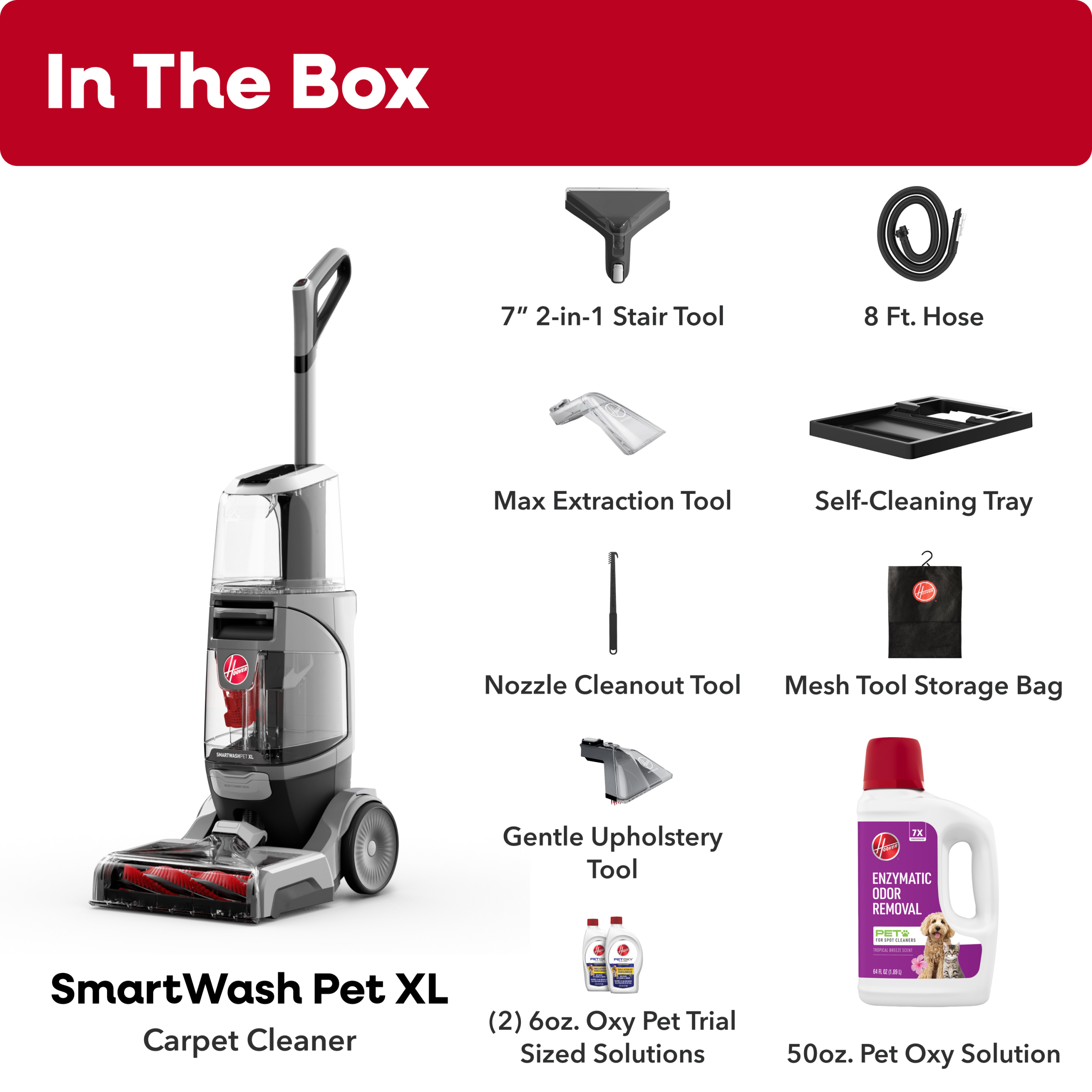 Hoover SmartWash Pet XL Carpet Cleaner & Hoover Oxy Pet Carpet Cleaner 50oz Bundle - Image 15