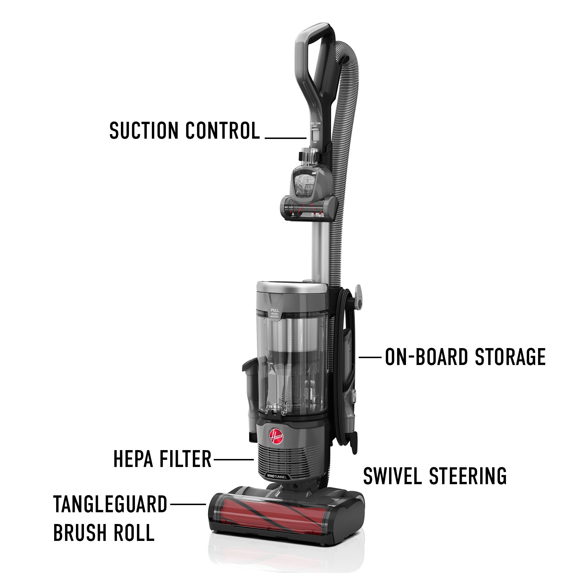 Hoover WindTunnel Swivel Pet Upright Vacuum & Pet Carpet Powder Bundle - Image 12